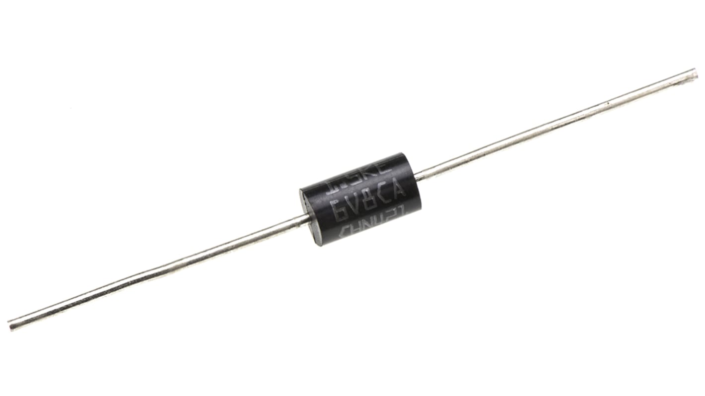 STMicroelectronics 1.5KE6V8CA, Bi-Directional TVS Diode, 1500W, 2-Pin DO-201
