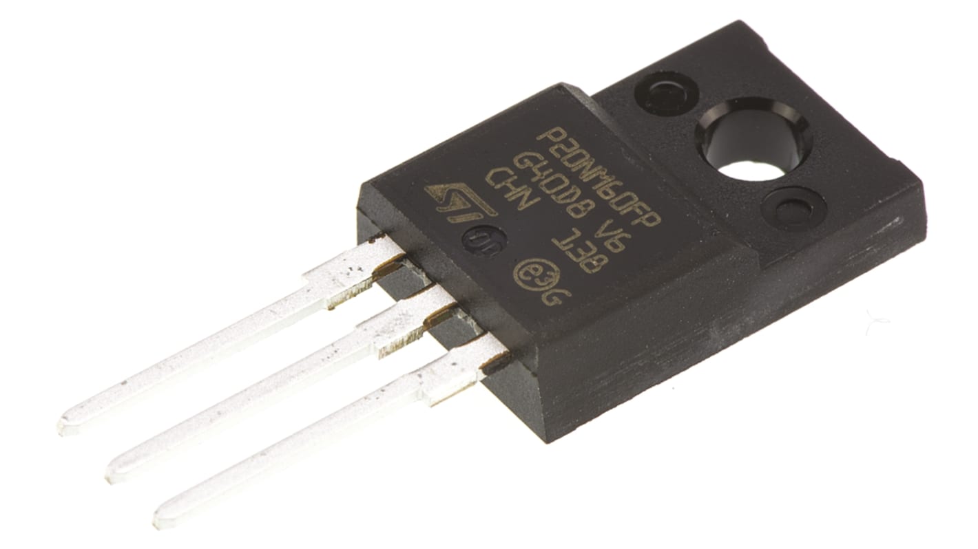 N-Channel MOSFET, 20 A, 600 V, 3-Pin TO-220FP STMicroelectronics STP20NM60FP