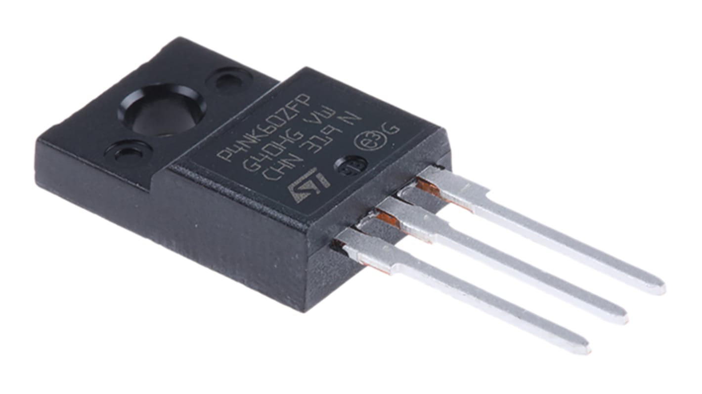 MOSFET STMicroelectronics canal N, TO-220FP 4 A 600 V, 3 broches