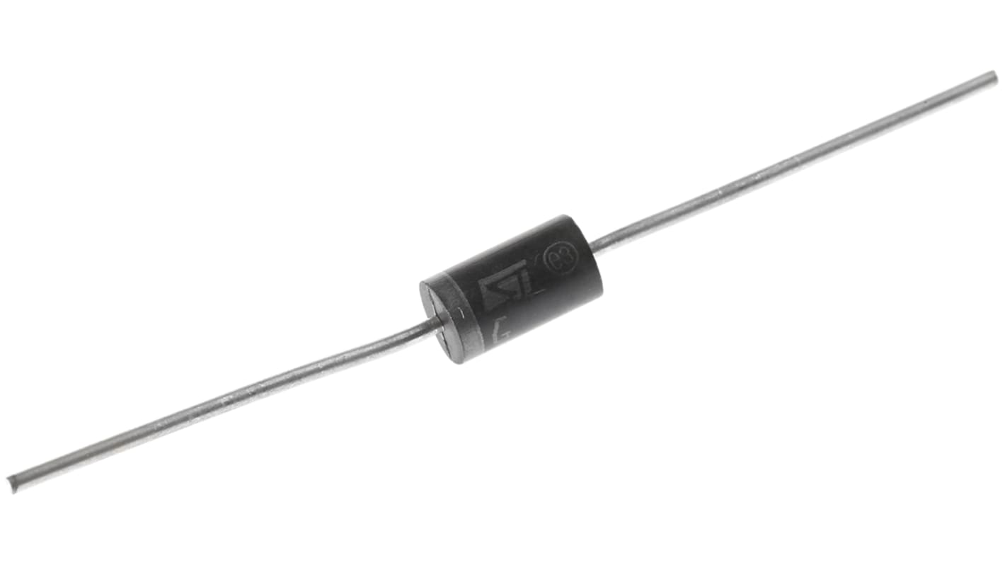 Diodo TVS STMicroelectronics, Unidirezionale, Su foro, bloccaggio 353V, breakdown 190V, DO-201