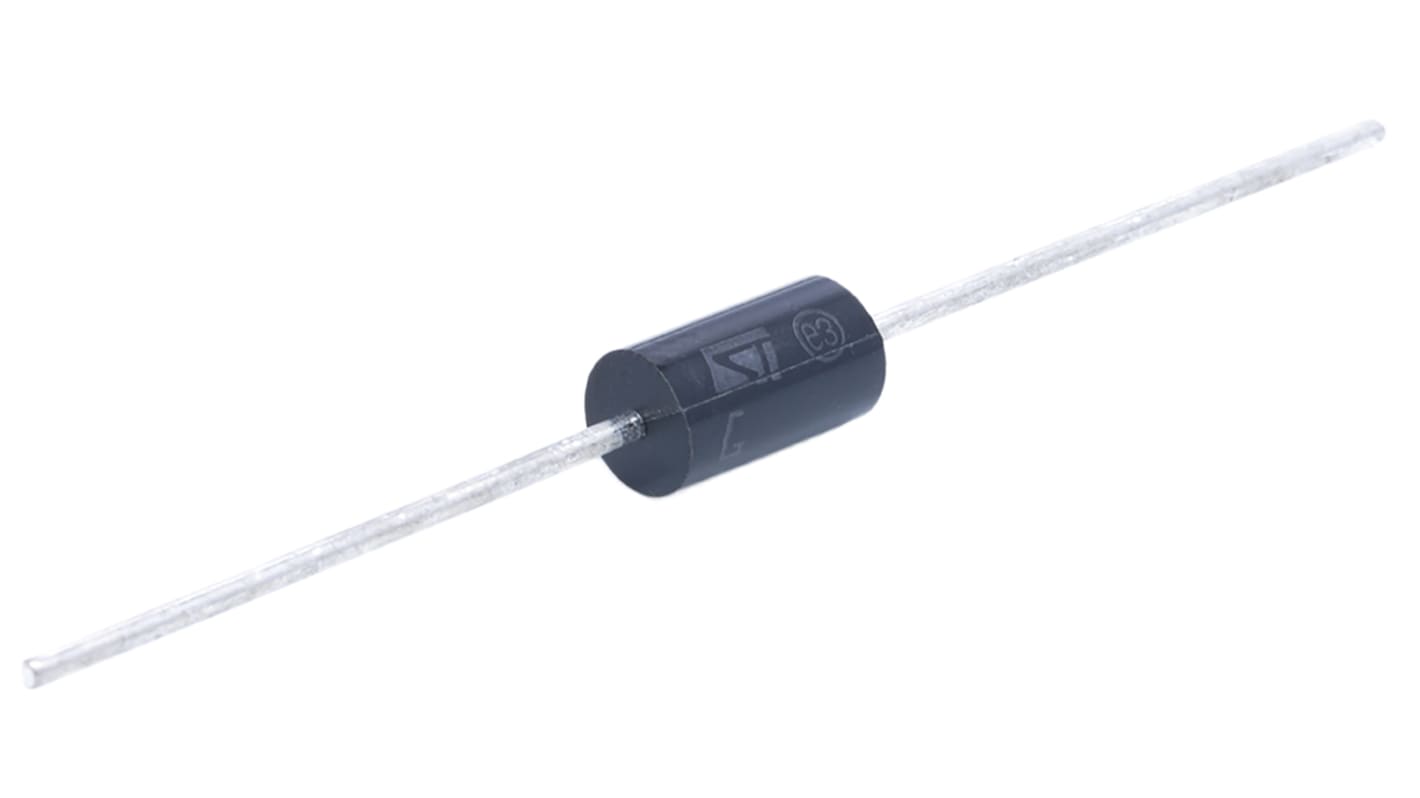 STMicroelectronics TVS-Diode Bi-Directional Einfach 121V 64.6V min., 2-Pin, THT 58V max DO-201