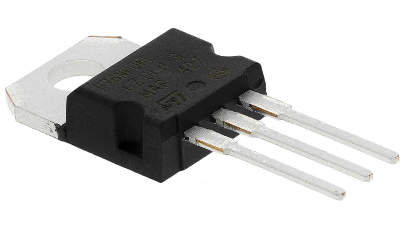 N-Channel MOSFET, 30 A, 60 V, 3-Pin TO-220 STMicroelectronics STP36NF06L