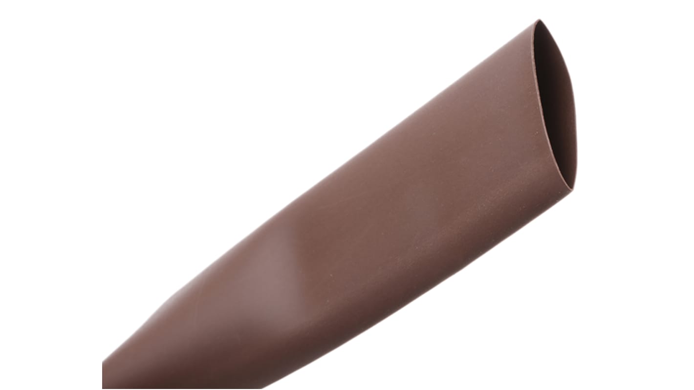 TE Connectivity Heat Shrink Tubing, Brown 19mm Sleeve Dia. x 1.2m Length 2:1 Ratio, RNF-100 Series