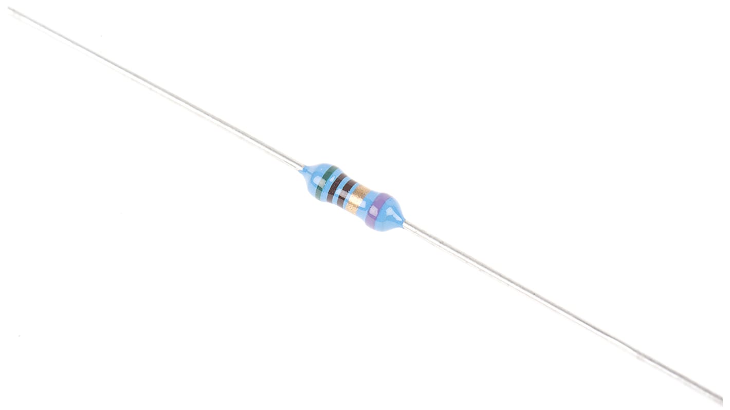 Arcol MRA0207 系列 0.25W 51.1Ω 轴向 金属膜固定电阻器 MRA020751R1BTA015, ±0.1%, ±15ppm/°C