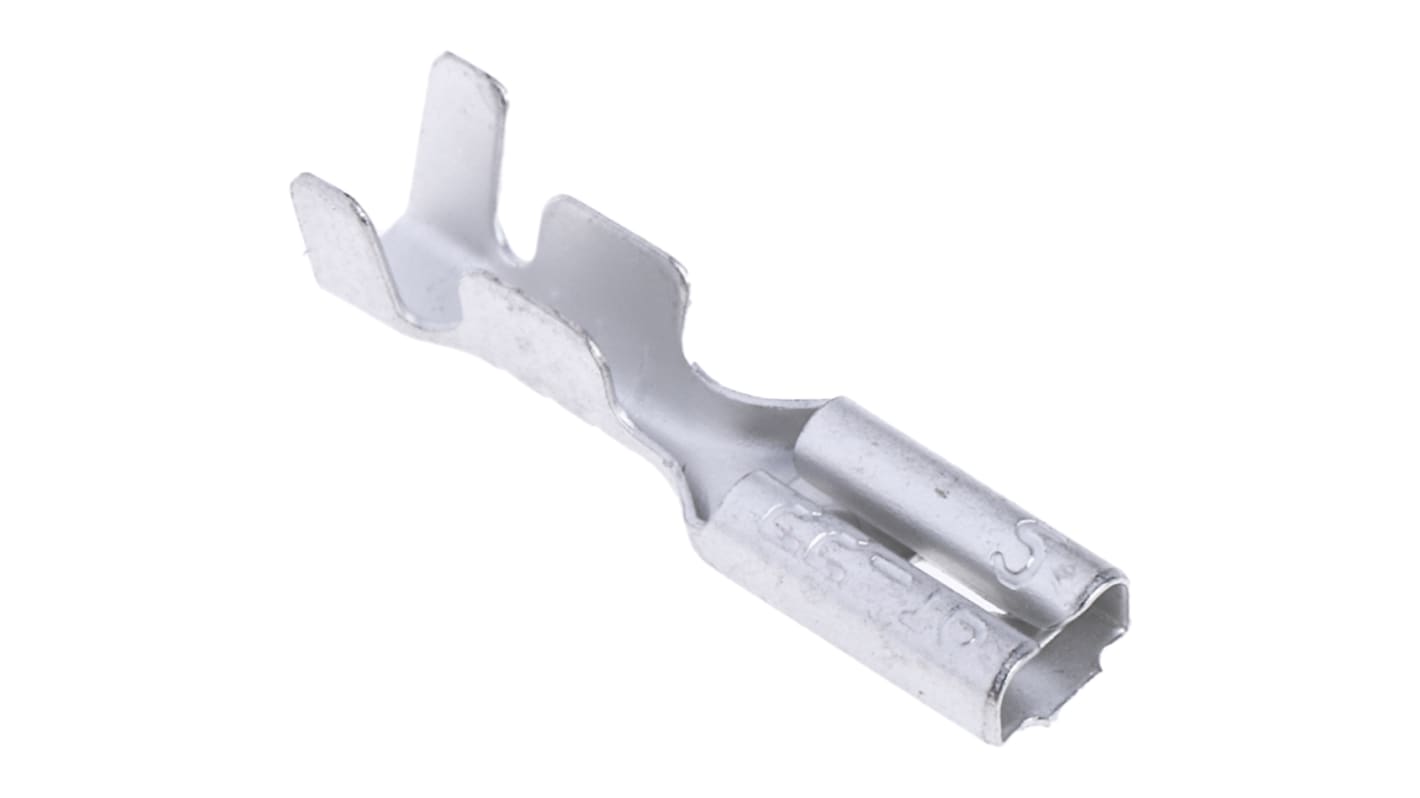 RS PRO Uninsulated Female Spade Connector, Open barrel, 2.8 x 0.5mm Tab Size, 0.3mm² to 1.25mm²
