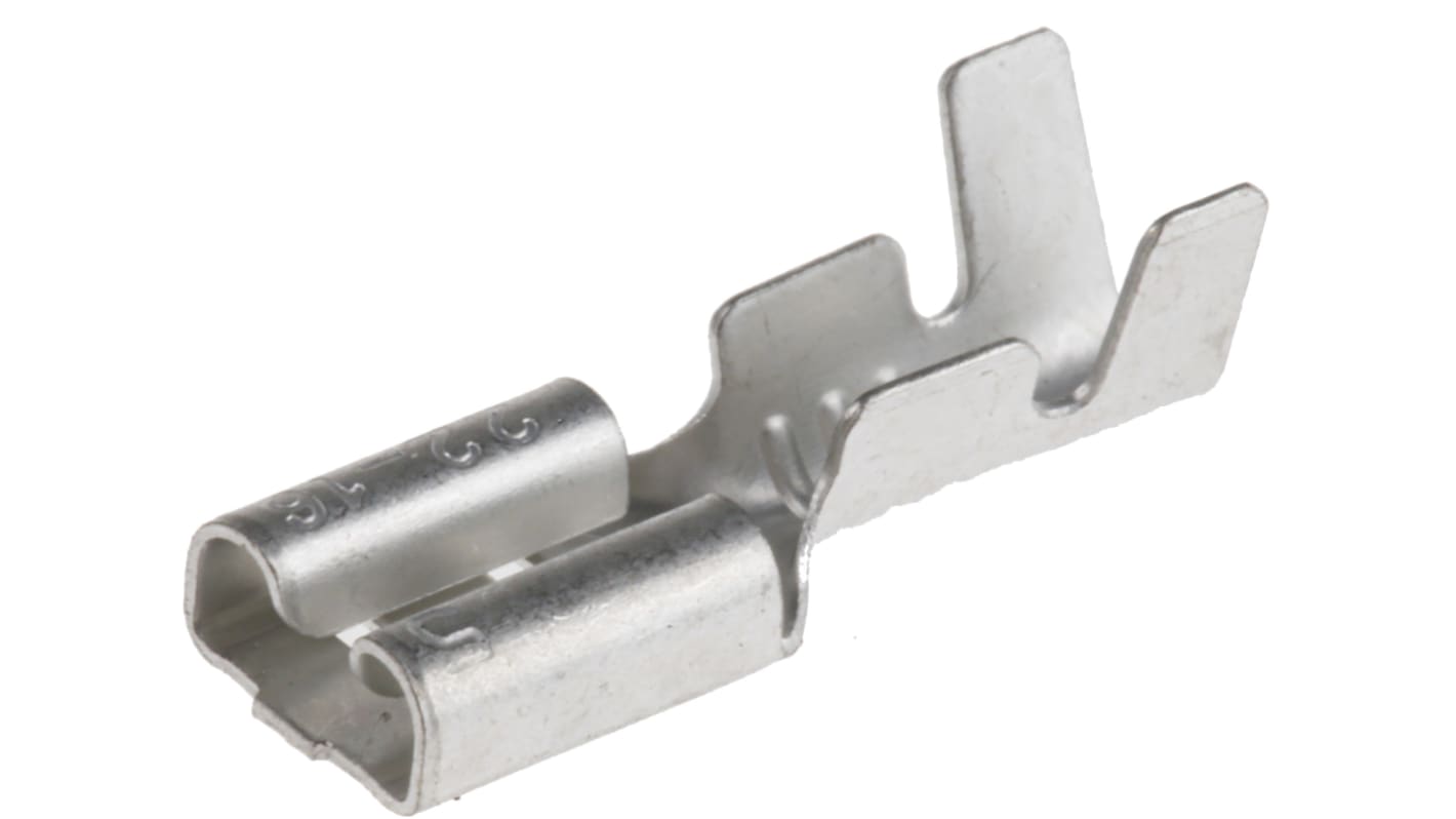 RS PRO Flachsteckhülse, 0,3 → 1,25 mm², 22 → 16 AWG, Unisoliert, 4.8 x 0.5mm, Buchse, 0.3mm² - 1.25mm², 22AWG min