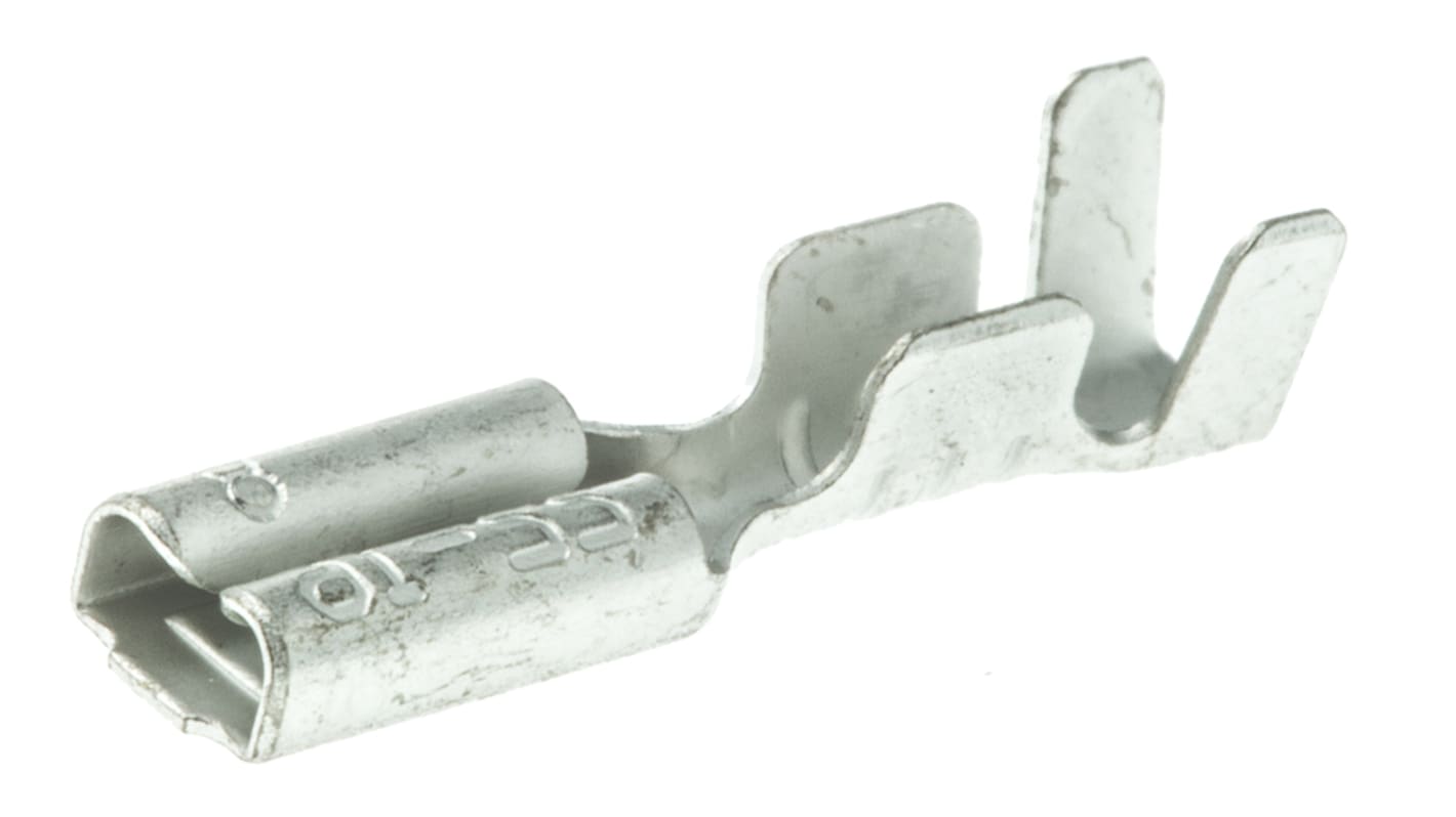 RS PRO Uninsulated Female Spade Connector, Open barrel, 2.8 x 0.8mm Tab Size, 0.3mm² to 1.25mm²