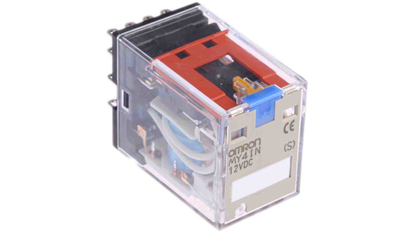 Omron Plug In Power Relay, 12V dc Coil, 5A Switching Current, 4PDT