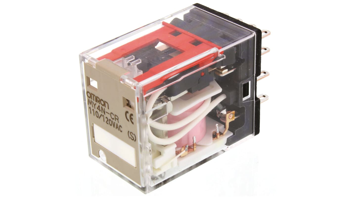 オムロン パワーリレー, 120V ac, 4c接点, 5A, プラグイン