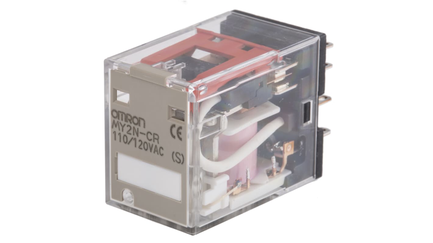 オムロン パワーリレー, 120V ac, 2c接点, 10A, プラグイン