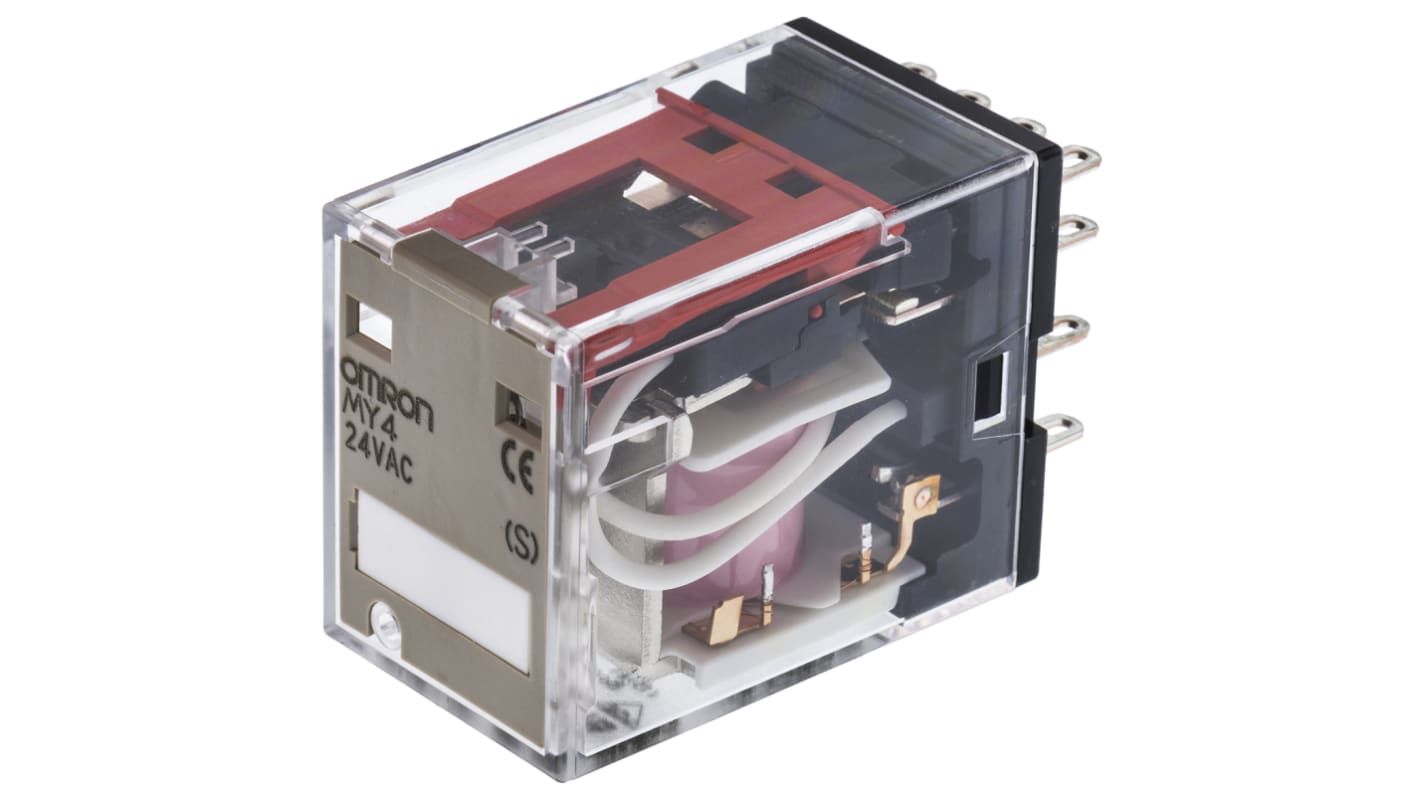 オムロン パワーリレー, 24V ac, 4c接点, 5A, プラグイン