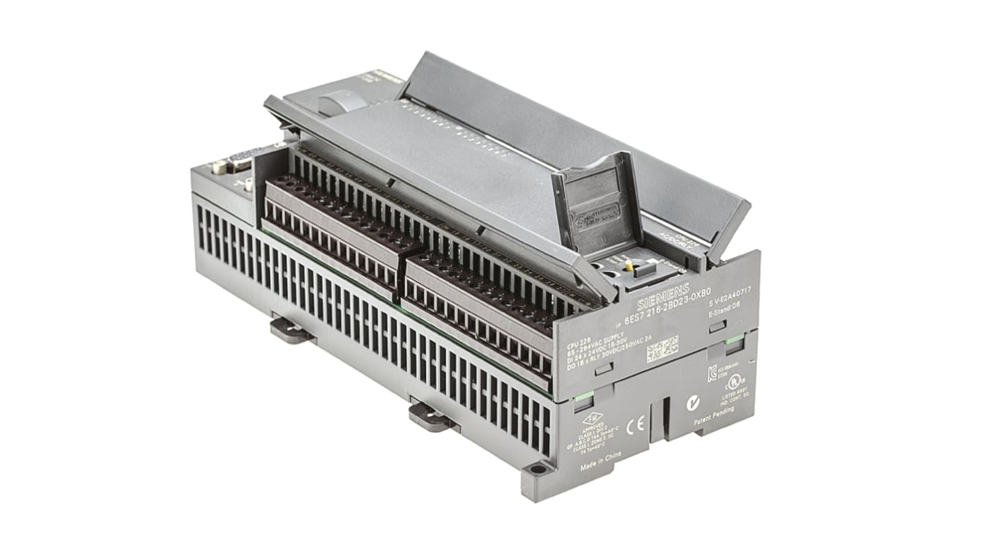 Siemens S7-200 Series PLC CPU for Use with SIMATIC S7-200 Series, Digital, Relay Output, 24 (Digital)-Input, Digital
