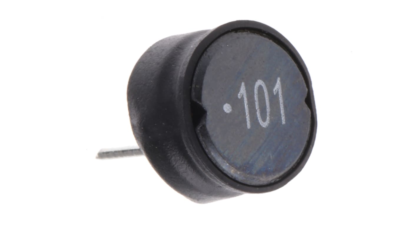 Wurth Elektronik 径向电感, 100 μH, 最大1.1A, Φ8.5mm, ±10%容差, 5mm引线节距, WE-TI系列