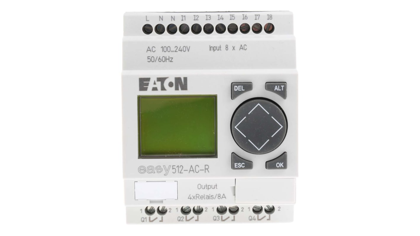 Eaton EASY Logic Module, 100 → 240 V ac Relay, 8 x Input, 4 x Output With Display