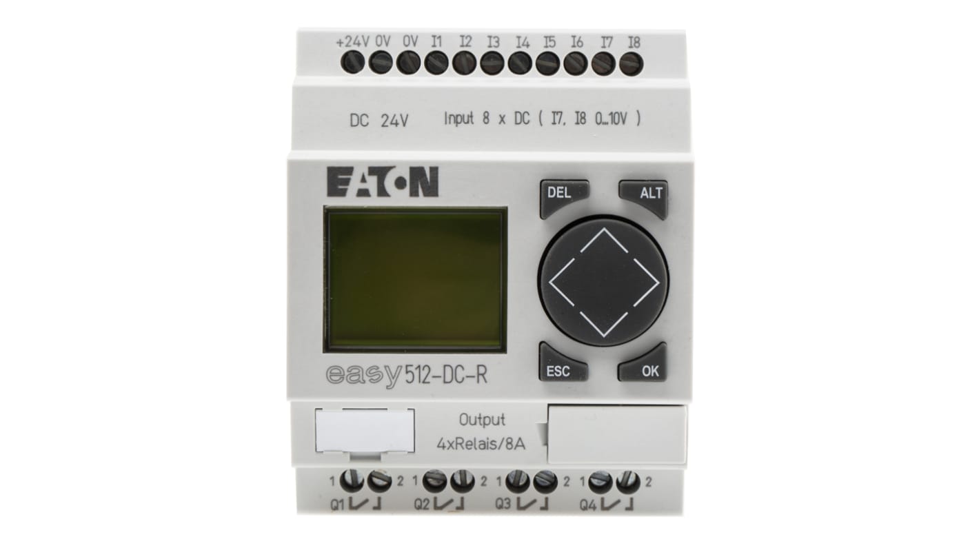 Eaton EASY Logic Module, 24 V dc Relay, 8 x Input, 4 x Output With Display