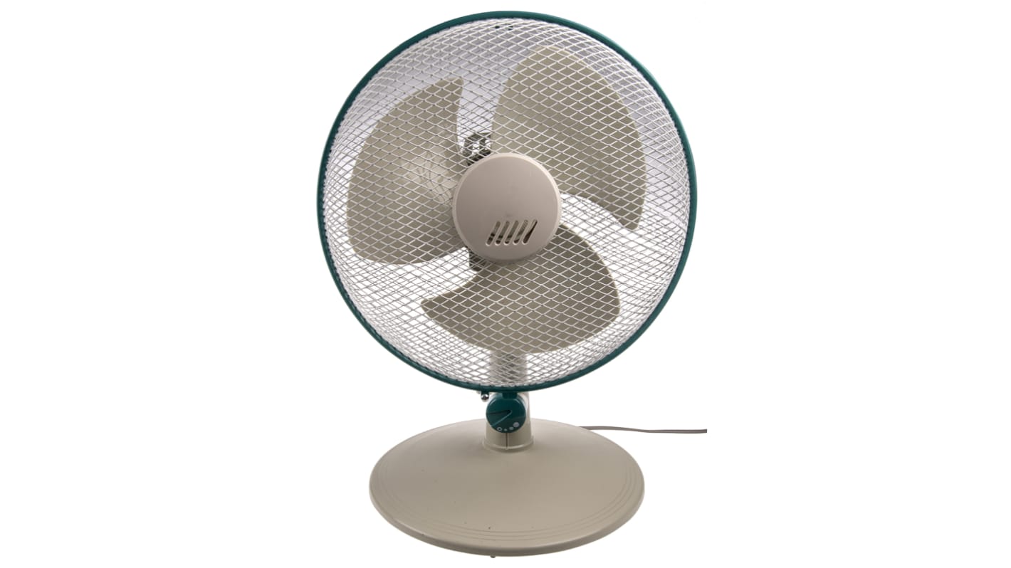 RS PRO Desk Fan 300mm blade diameter 3 speed 230 V with plug Type G British 3 pin