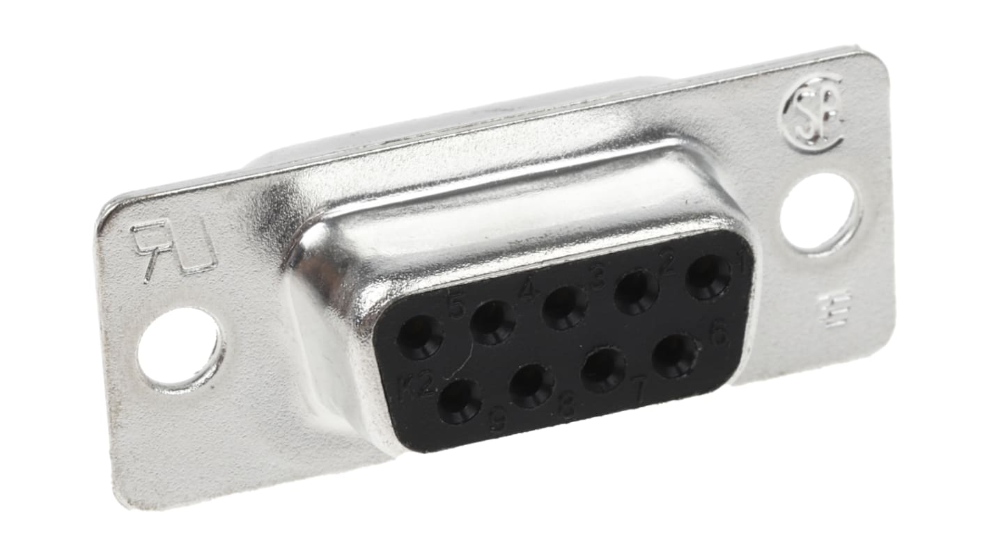 TE Connectivity Amplimite HD-20 9 Way Panel Mount D-sub Connector Socket, 2.77mm Pitch