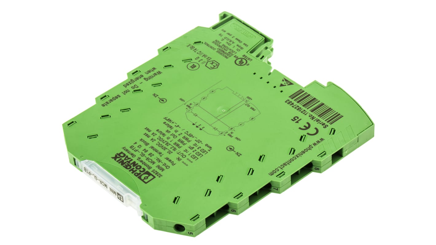 Phoenix Contact 电源 Terminal 块, 0 → 30V 直流电压输入, 0.8 → 30.V 直流电压输出, 30V 直流, DIN导轨安装