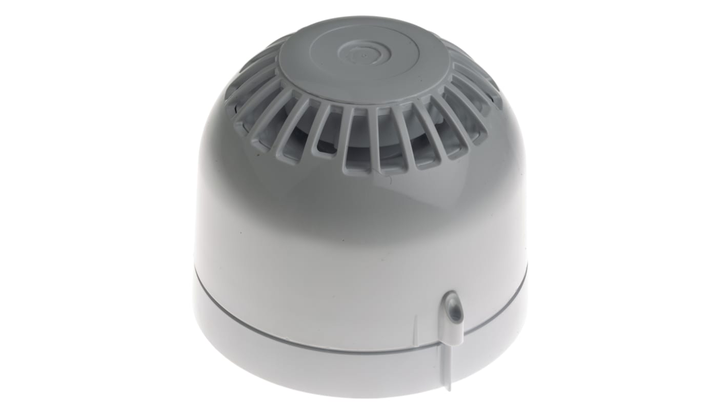Klaxon Sonos Elektronischer Signalgeber IP65 8 → 35 V dc 32-Ton 102dB Weiß, Ø 100 mm