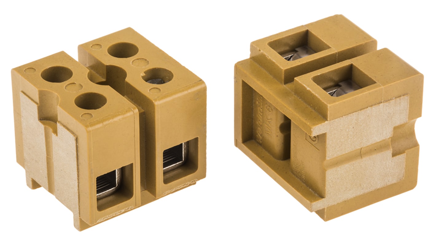 Morsetto senza fusibile Weidmuller, 2 vie, per cavi 22 → 10 AWG