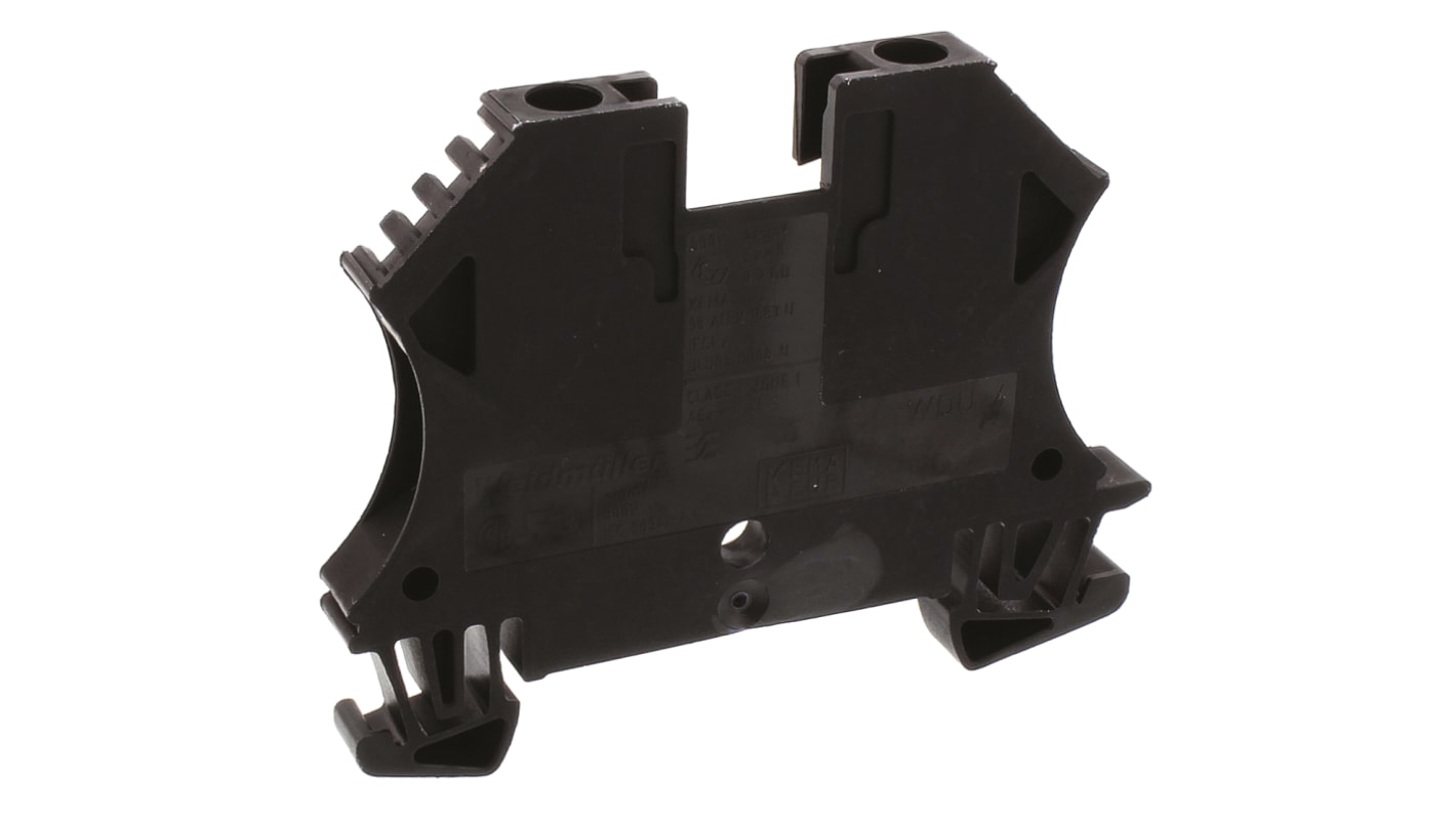 Weidmuller 1020110000 WDU Series Black, 4mm², Single-Level, Screw Termination, ATEX