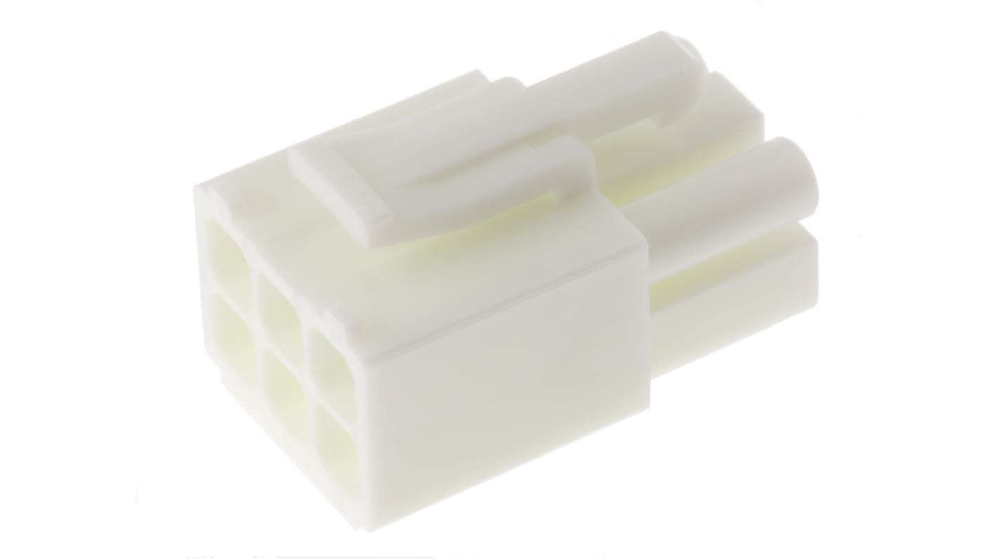 JST, EL Male Connector Housing, 6 Way, 2 Row