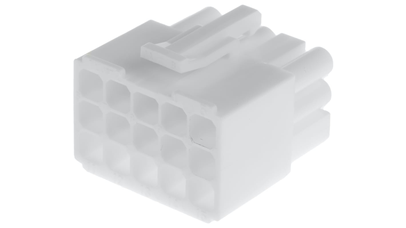 JST, EL Female Connector Housing, 15 Way, 3 Row