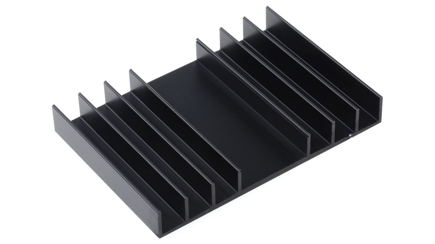 Heatsink, Universal Rectangular Alu, 2.8K/W, 75 x 108 x 14mm