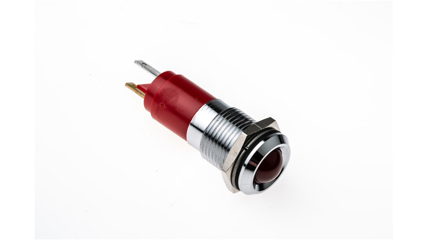 Indicatore da pannello CML Innovative Technologies Rosso  a LED, 24V, IP67, Sporgente, foro da 14mm