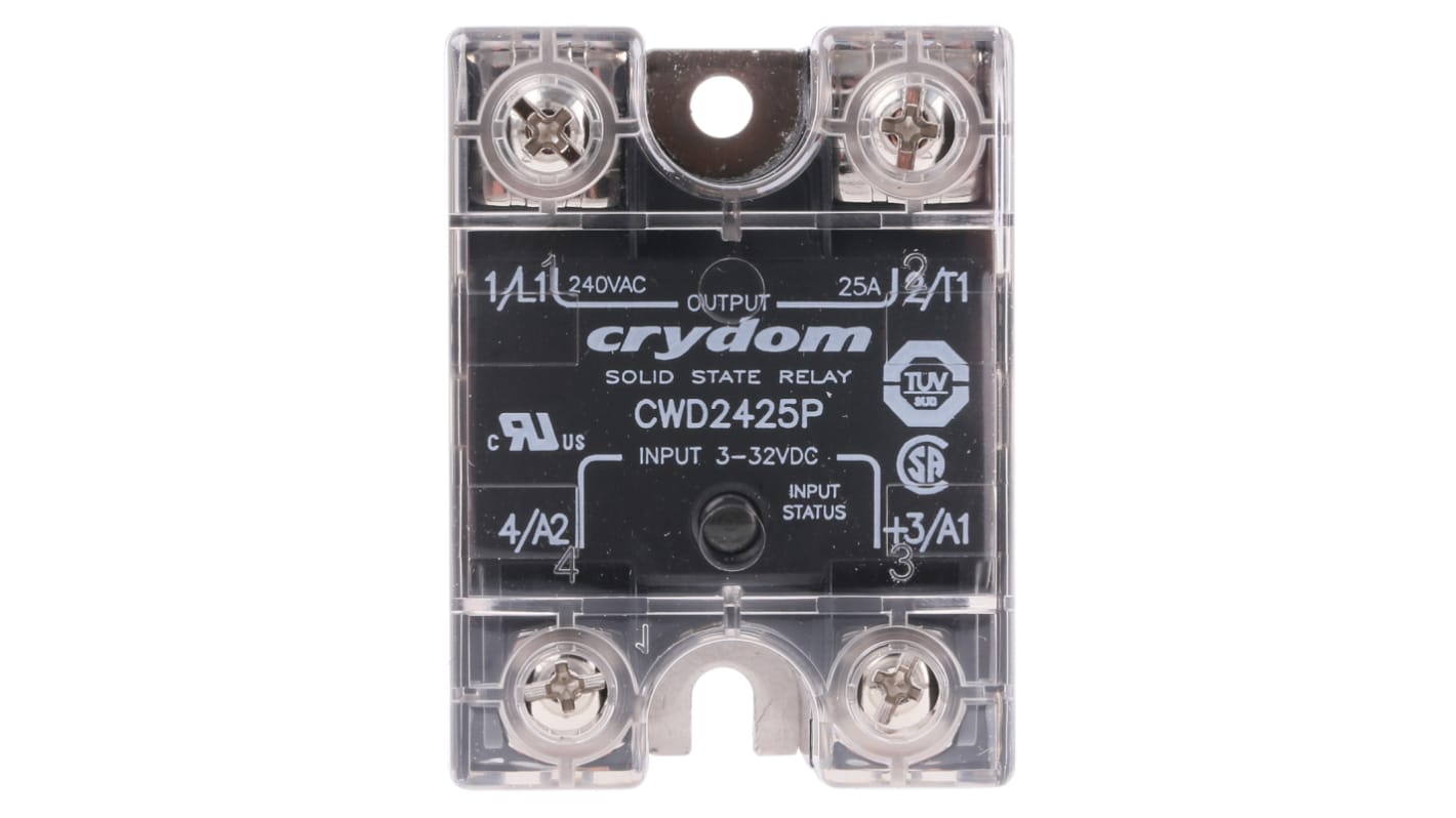 Sensata Crydom CW24 Tafelmontage Halbleiterrelais mit Nulldurchgang 280 Vrms / 25 A eff