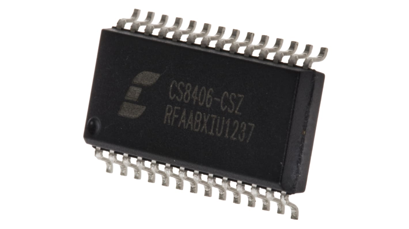 CS8406-CSZ Cirrus Logic, Audio Processor, 28-Pin SOIC