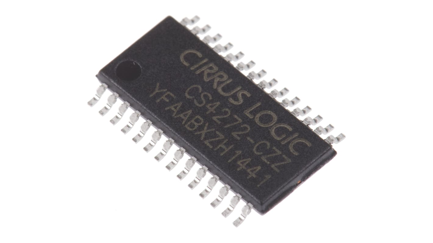 Cirrus Logic Audio Codec CS4272-CZZ, 2-Kanal TSSOP, 28-Pin