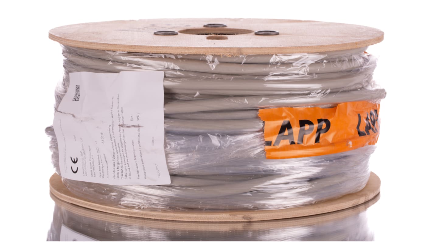 Lapp UNITRONIC LiYY Series Data Cable, 16 Cores, 0.5 mm², Unscreened, 20 AWG, 100m, LiYY Cable