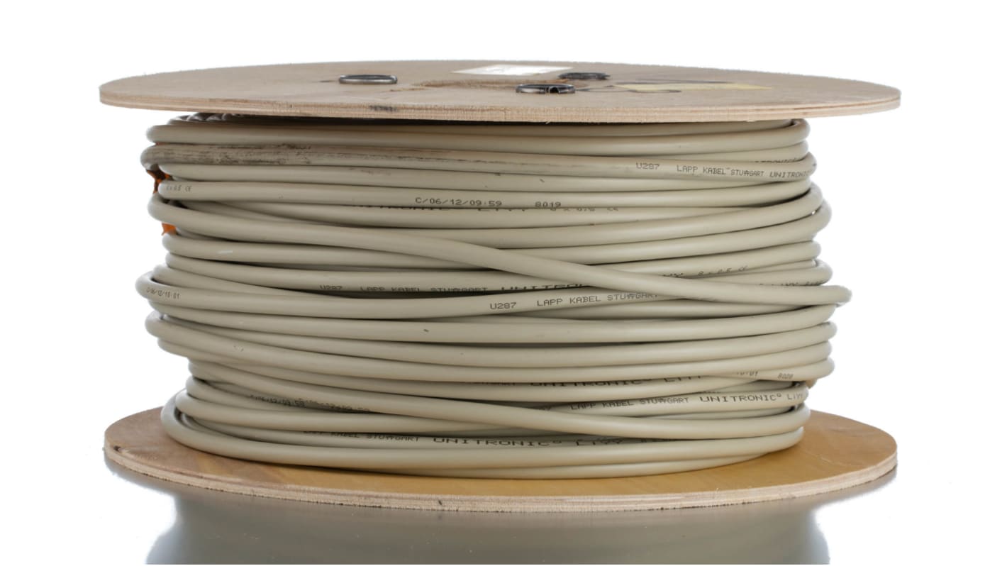 Lapp UNITRONIC Series Data Cable, 8 Cores, 0.5 mm², Unscreened, 20 AWG, 100m, LiYY Cable