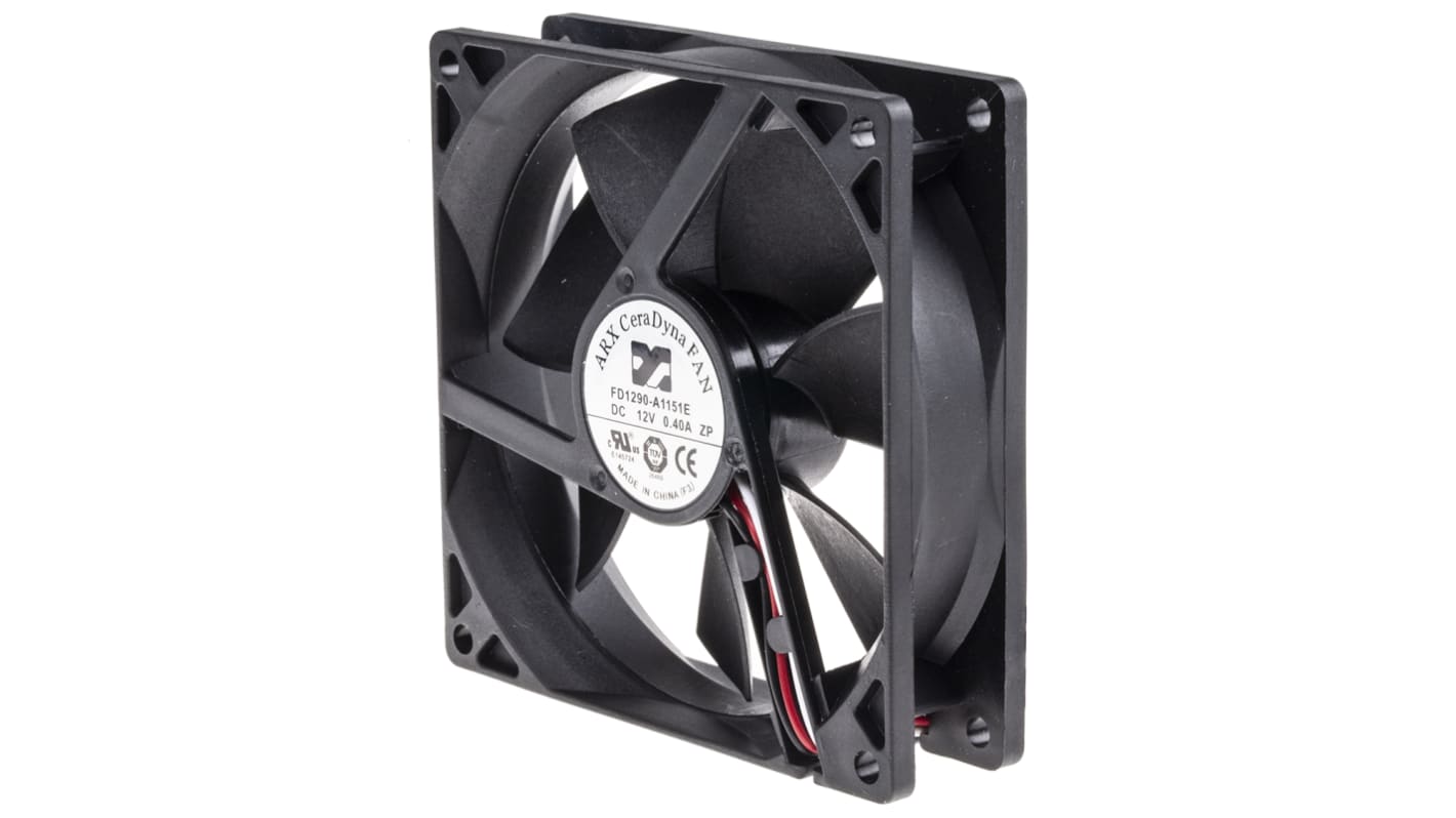 ARX 軸流ファン 電源電圧：12 V dc, DC, 92 x 92 x 25mm, FD1290-A1151E2AL
