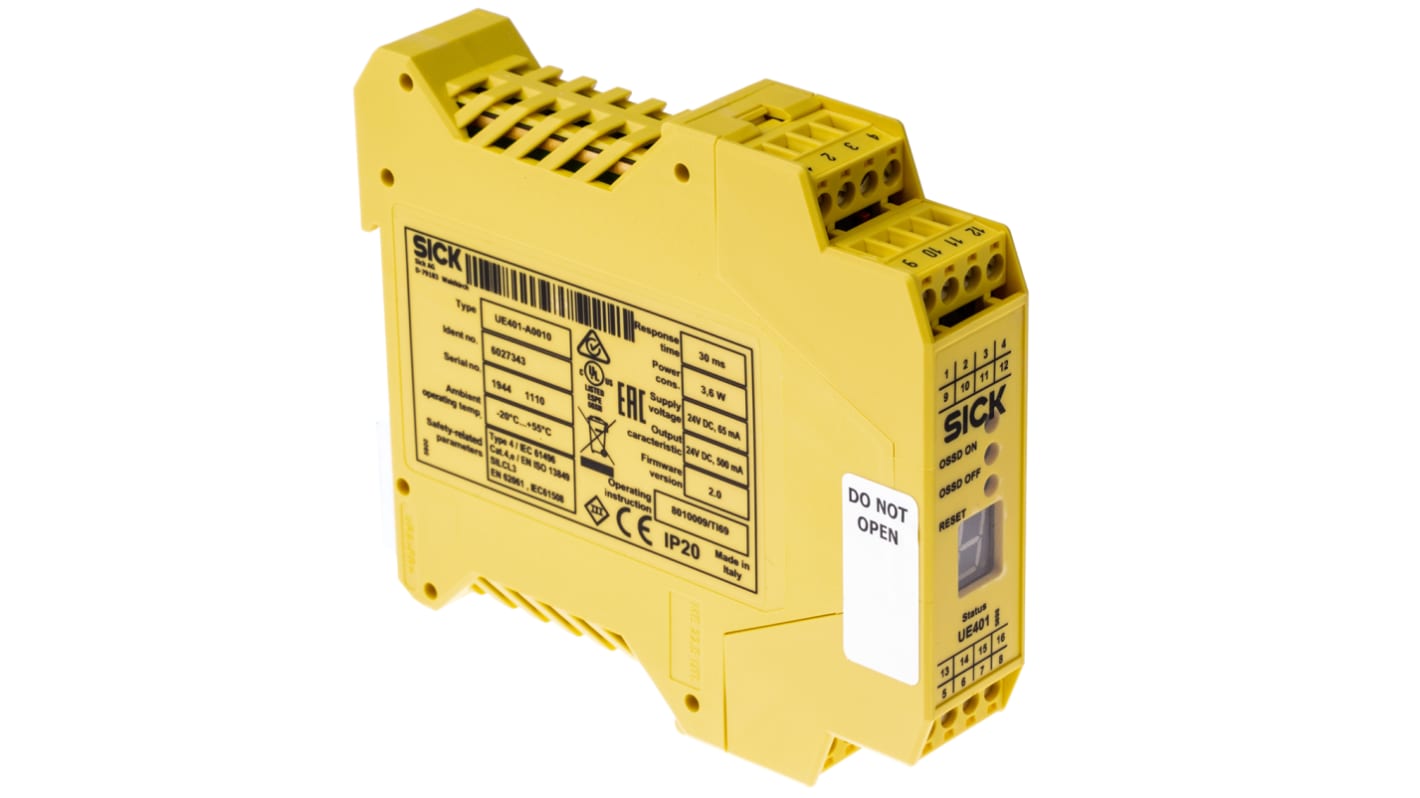 SICK UE401 Light Beam/Curtain Safety Relay, 24V dc