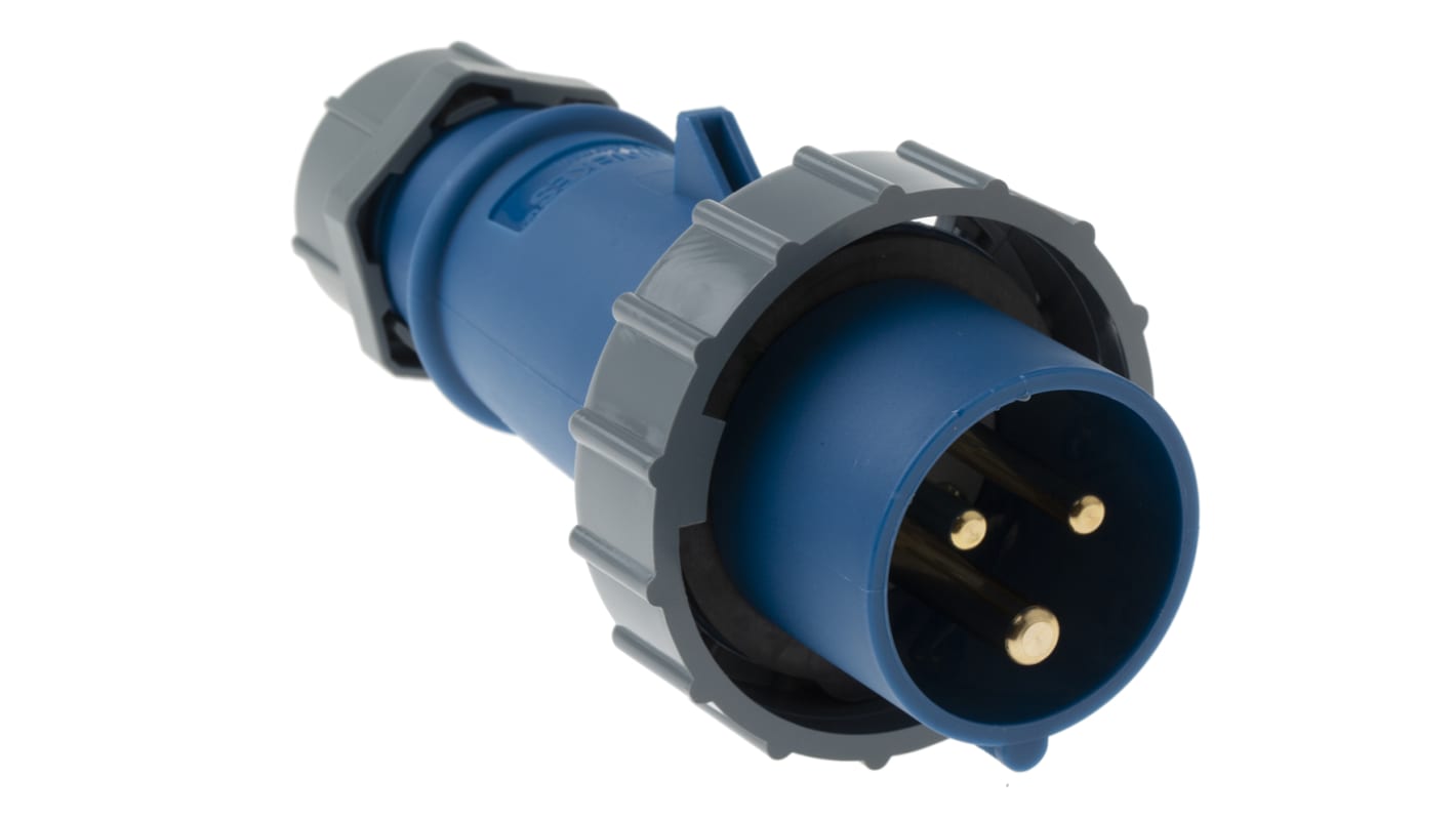 MENNEKES, AM-TOP IP67 Blue Cable Mount 3P Industrial Power Plug, Rated At 16A, 230 V