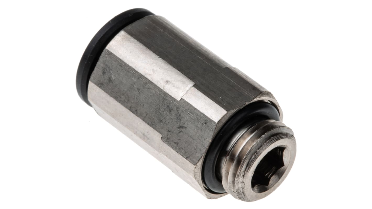 Legris LF3000 Series Straight Threaded Adaptor, M10 Male to Push In 8 mm, Threaded-to-Tube Connection Style