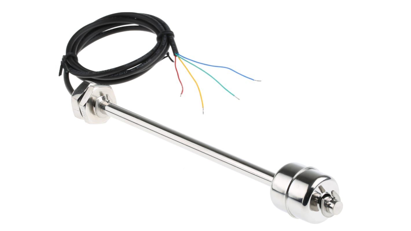 Sensata Cynergy3 不锈钢浮球开关, 垂直安装, 直接装入, 最大直流120V, 最高+135°C, 线长1m, SSF67系列