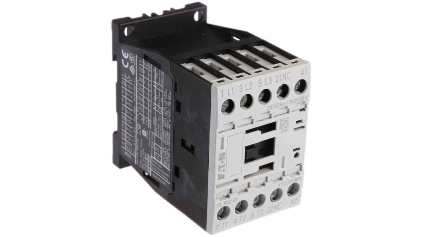 Eaton xStart Contactor, 230 V ac Coil, 3-Pole, 12 A, 5.5 kW, 3NO, 400 V ac