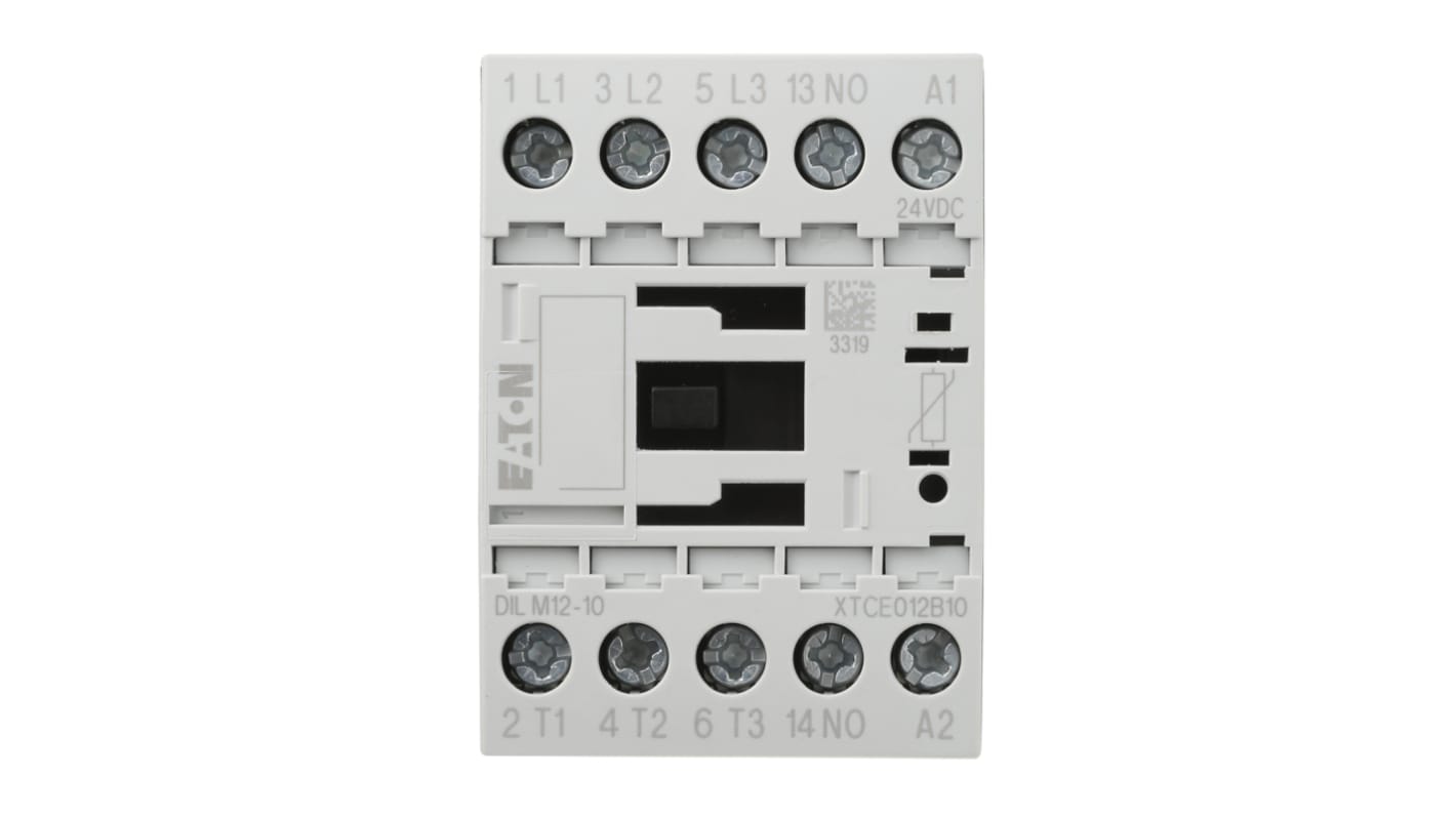 Eaton xStart Contactor, 24 V dc Coil, 3-Pole, 12 A, 5.5 kW, 3NO, 400 V ac