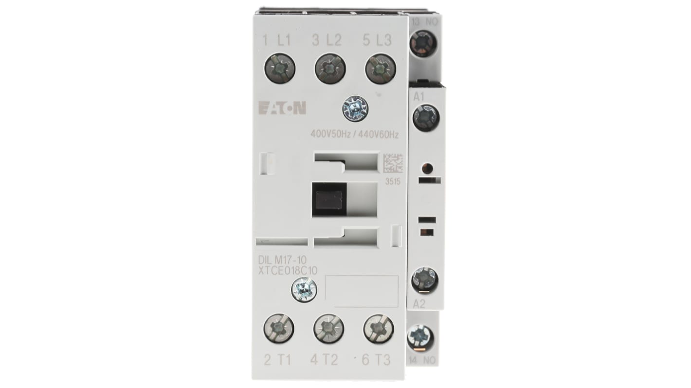 Eaton xStart Contactor, 400 V ac Coil, 3-Pole, 17 A, 7.5 kW, 3NO, 400 V ac
