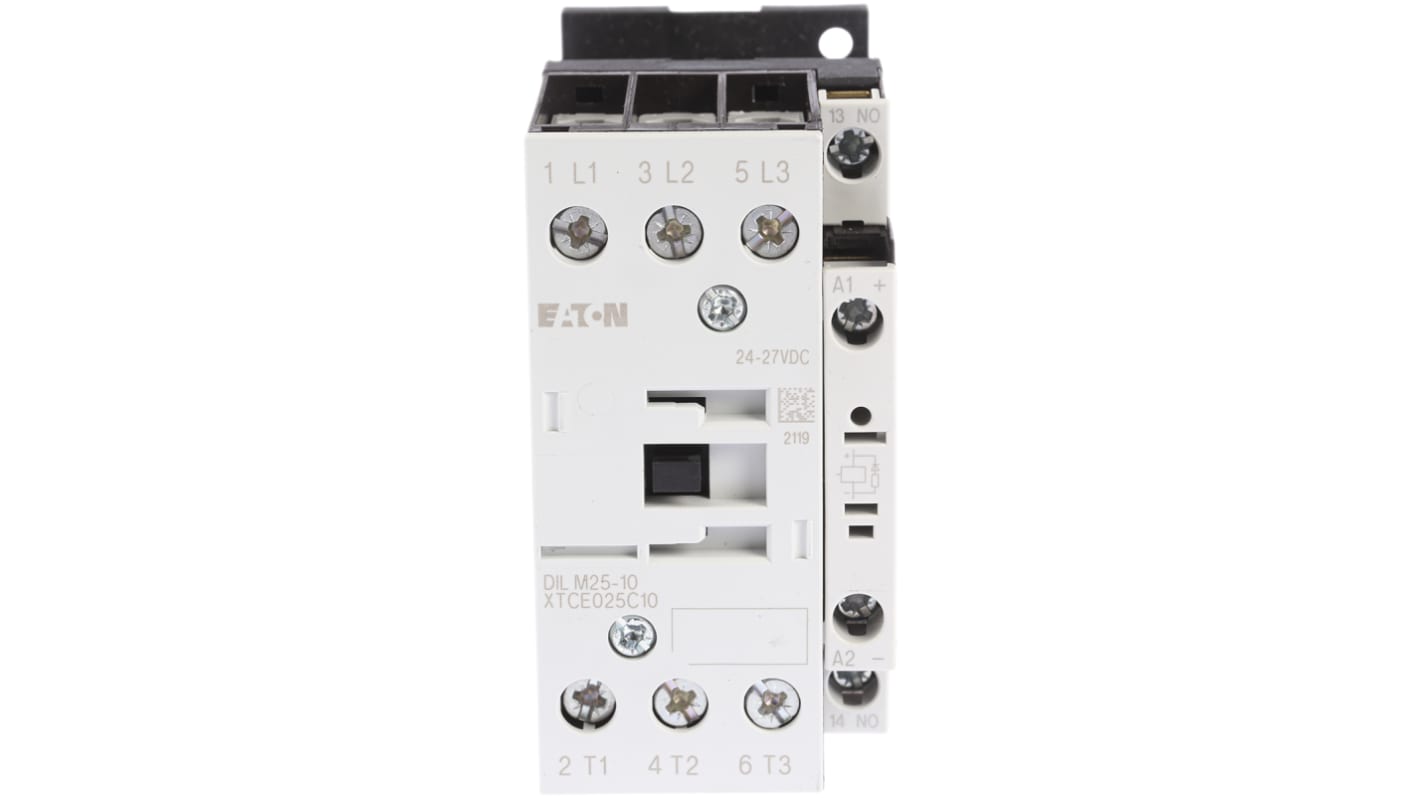 Stycznik 24 V DC Eaton styki: 3 11 kW 25 A 3NO Śruba 277146 DILM25-10(RDC24)