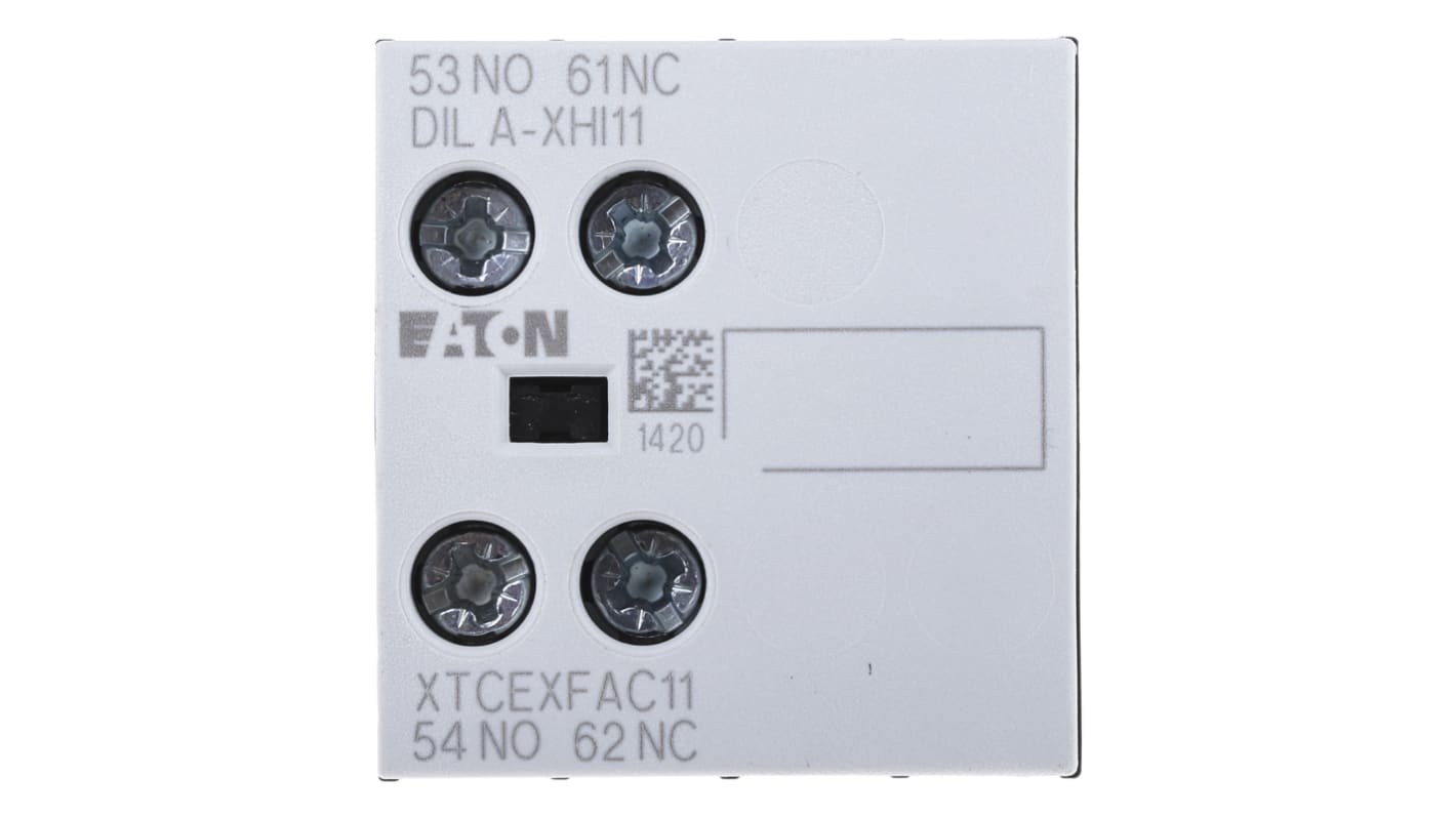 Eaton Hilfskontakt 2-polig, 1 Öffner + 1 Schließer Frontmontage mit Schraubanschluss Anschluss 4 A ac, 10 A dc,