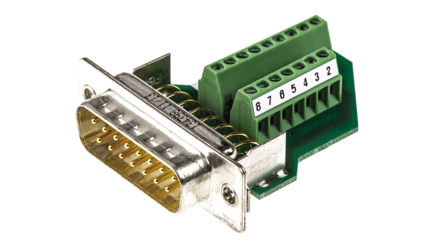 Connettore D-Sub Phoenix Contact, Maschio, 15 vie, terminazione Morsetti a vite