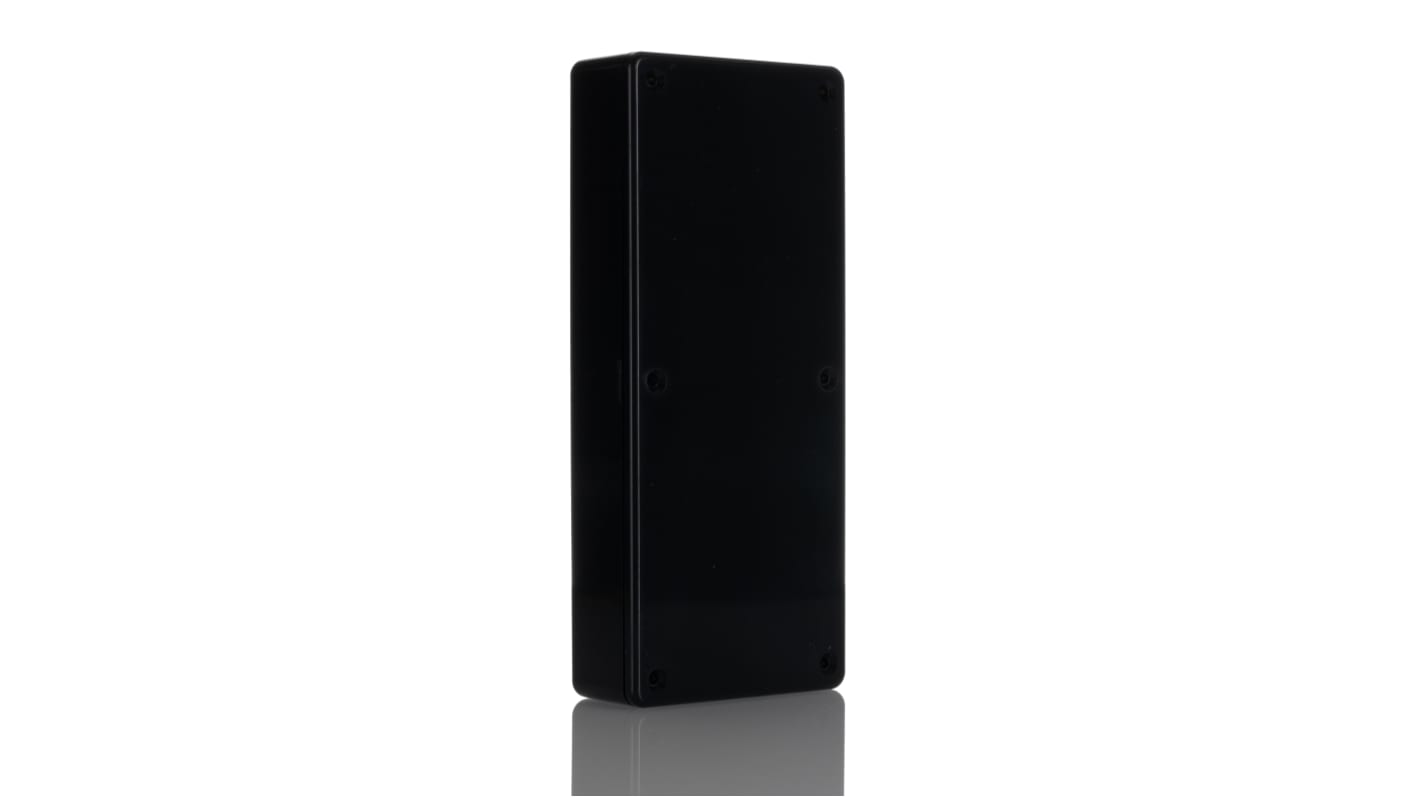 Hammond 1591 Series Black Flame Retardant ABS Enclosure, IP54, Black Lid, 166 x 71 x 29mm