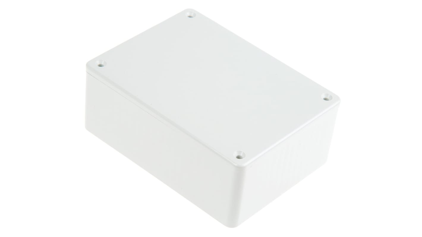 Hammond 1591 Series Grey Flame Retardant ABS Enclosure, IP54, Flanged, Grey Lid, 110 x 82 x 44mm
