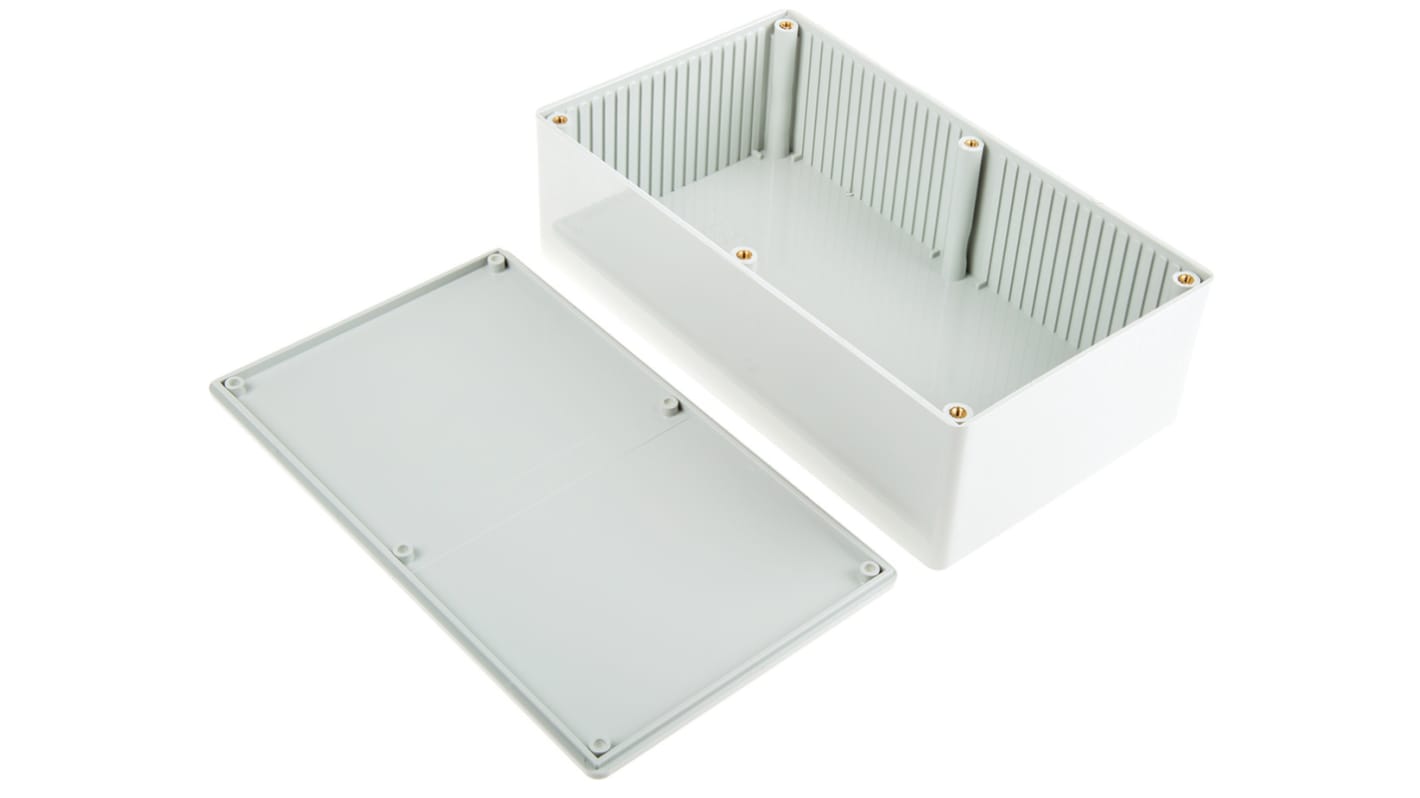 Hammond 1591 Series Grey Flame Retardant ABS Enclosure, IP54, Grey Lid, 191 x 110 x 61mm