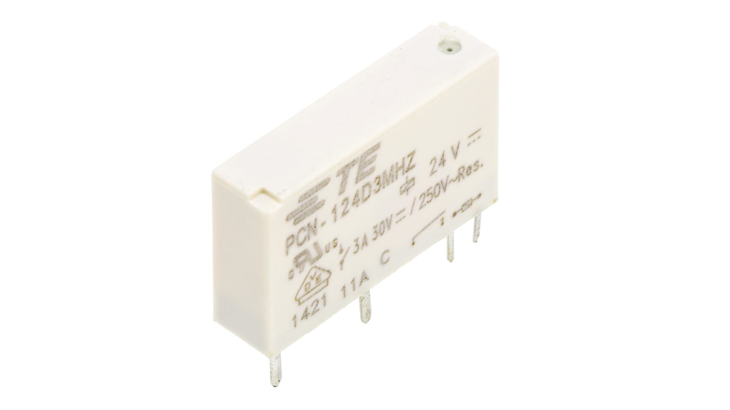 TE Connectivity PCB Mount Power Relay, 24V dc Coil, 3A Switching Current, SPST