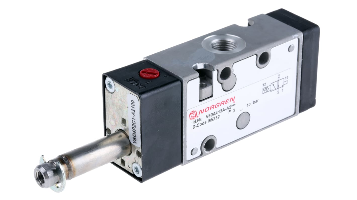Norgren 3/2 Pneumatic Solenoid Valve - Solenoid/Pilot G 1/8 60 Series